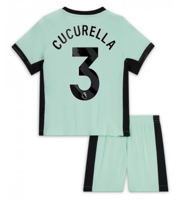 Chelsea Marc Cucurella #3 Tredjeställ Barn 2023-24 Kortärmad (+ Korta byxor)